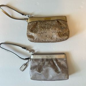 Coach Wristlet Gold and Silver $35 each